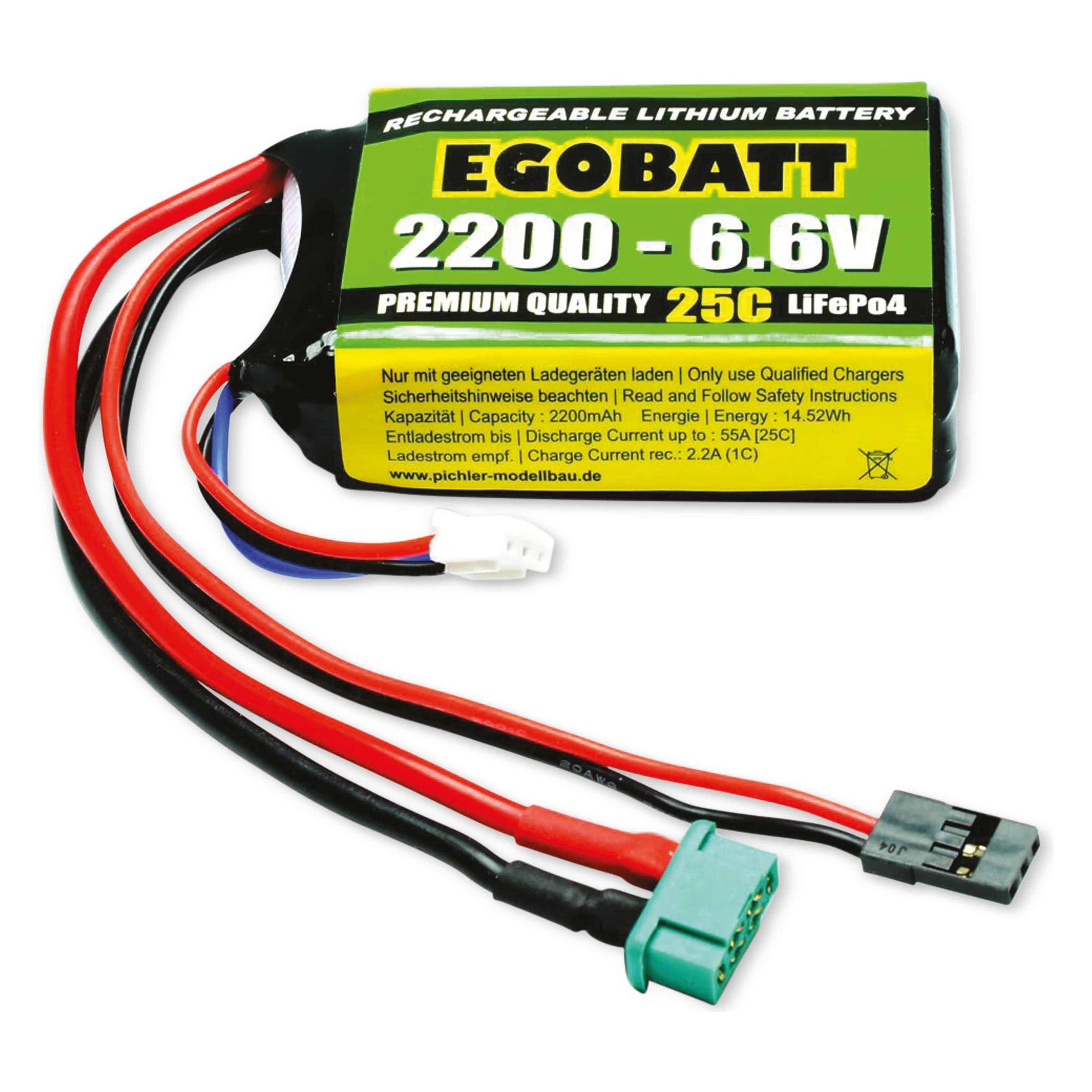 Pichler Modellbau Akkupack (LiIon) LiFe Akku EGOBATT 2200 6.6V (25C) (2200 mAh, 6.60 V) (C8350)