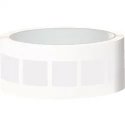 Aufkleber I Etikett, eckig, beschriftbar, weiß, Folie, selbstklebend, 25x25mm, 100/Rolle