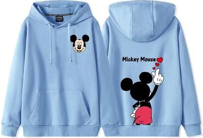 Inspired Living Donald & Daisy Cozy Couple Hoodie Disney Cartoon Fleece Sweatshirt For Women blue xxl