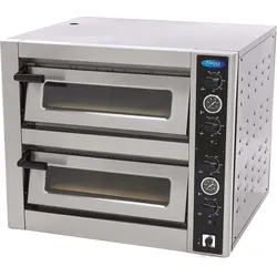 Maxima Pizzaofen - geeignet für 4 Pizzen Ø30cm - 2 Kammern