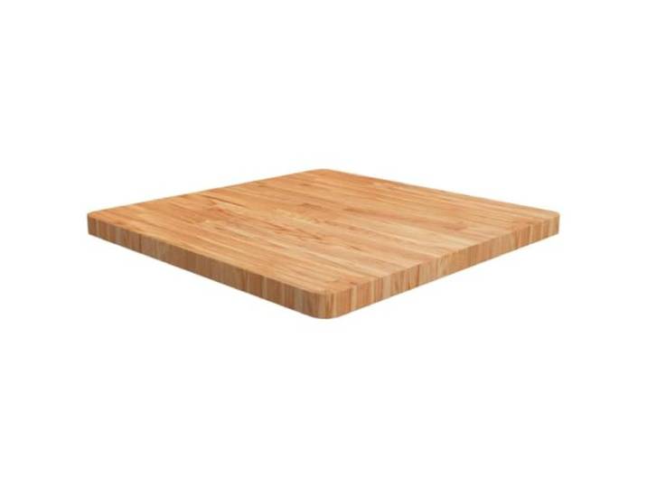 KGFHERENB Tischplatte Massivholz Eiche 70x70x4 cm Hellbraun Quadratisch Lackierte Ersatz-Eichenplatte für Bistro-, Essbereich-, Couch- oder Nachttische im Gastronomie- und Wohnbereich.