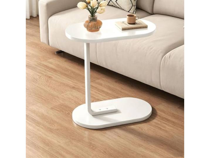PEIVYRBCGA C Tisch für Sofa Oval Holz Metall Wasserdicht 45x30x60cm C Beistelltisch für Sofa und Bett(D)