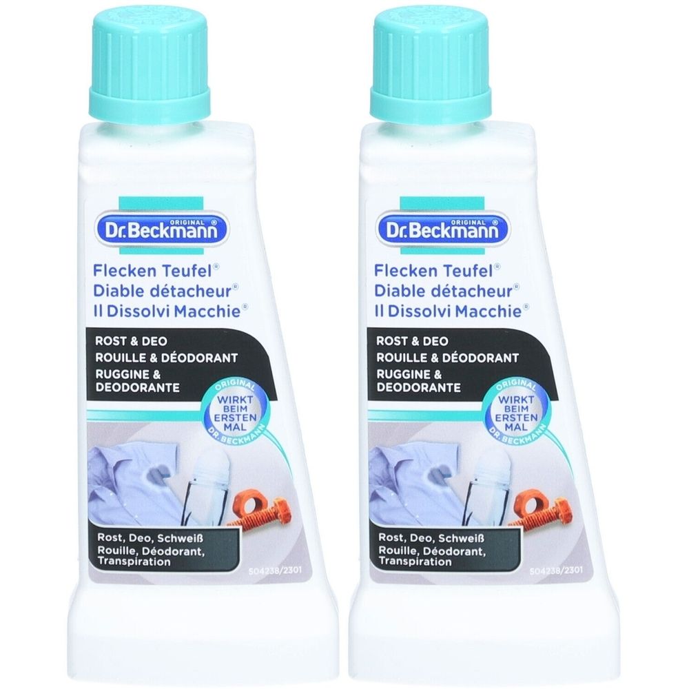 DR Beckmann Sackkarre Rost- & Deodorant-Fleckenentferner x2 2x50 ml Liquidum