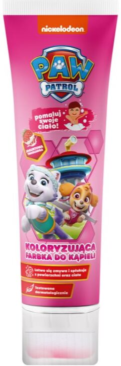 Nickelodeon Paw Patrol Coloring Bath Paint bain moussant pour enfant Pink Strawberry 150 ml