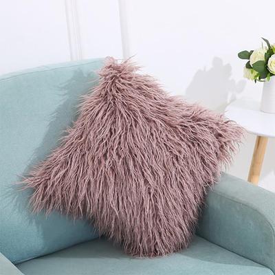 Inspired Deals Luxury Plush Pillow Cover Soft Faux Fur Velvet Cushion Cover For Sofa Bed Decor purple