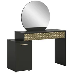 Schminktisch Prisma Schwarz/Gold