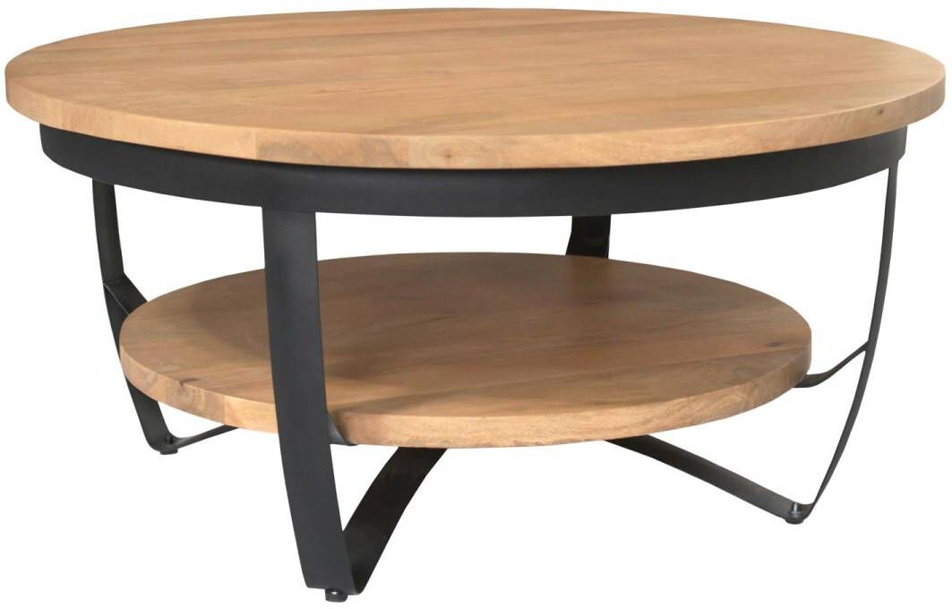 Pharao24.de Wohnzimmertisch Designertisch im Industry und Loft Stil 90 cm breit