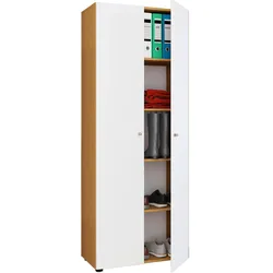 Mehrzweckschrank Vandol I Weiß/Buchefarben