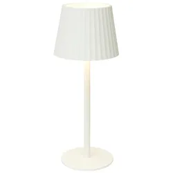 WellHome - Wiederaufladbare weiße LED-Tischlampe mit 24 warmweißen Lichtern und 3 Helligkeitsstufen Ø9x27,5cm