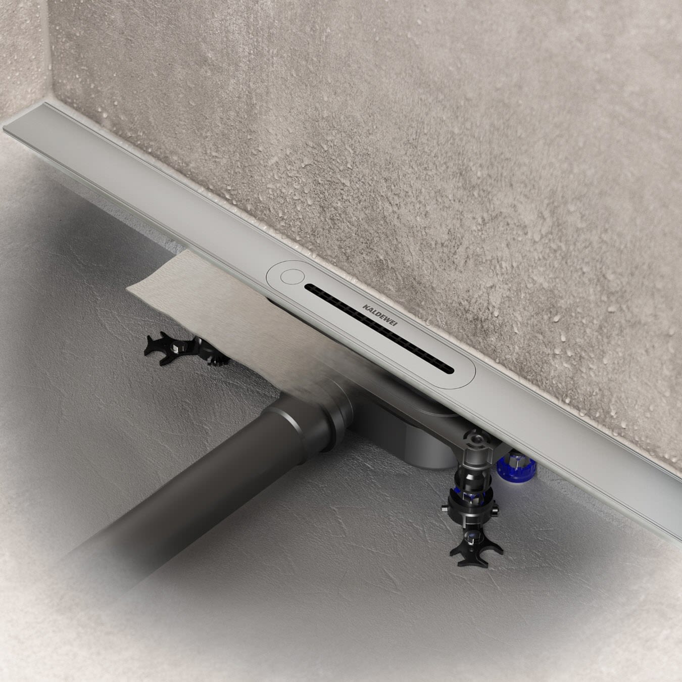 Kaldewei FLOW Duschrinnen-Set 90 cm Ablauf horizontal flat