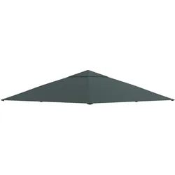 OKWISH Ersatzdach für Pavillon Polyester dunkelgrau 298x295 cm, PA-beschichtet, UV-beständig, mit 8 Entwässerungslöchern