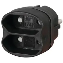 Kopp 174105004 Euro-Adapter Anschluss KS 2x2,5A 250V schwarz