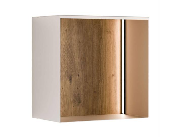 Metallregal QUADRO mit LED Beleuchtung, Kaschmir / Artisan