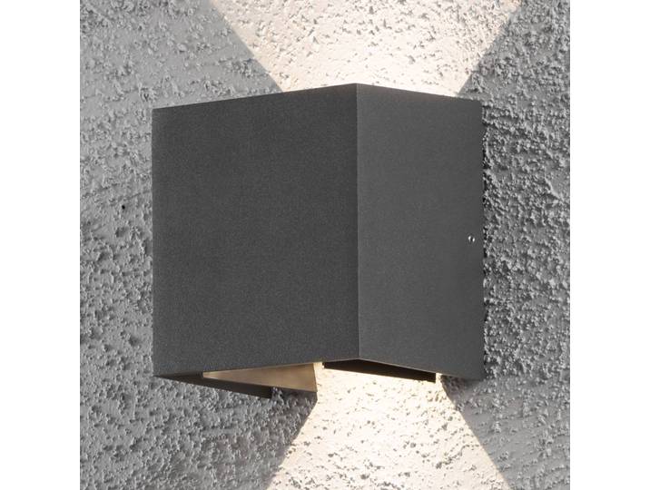 Konstsmide LED Aussenwandleuchte Cremona, schwarz, Aluminium, Modern, LED Wandleuchte außen