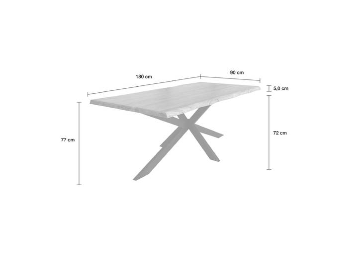 LC Home Esstisch »Ottawa« 180x90 cm Akazie massiv –