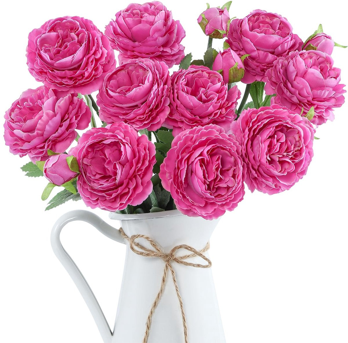 Set van 6 kunstmatige pioenrozen voor romantische decoratie