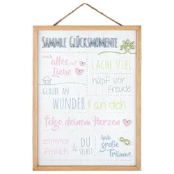 Deko Schild Glücksmomente