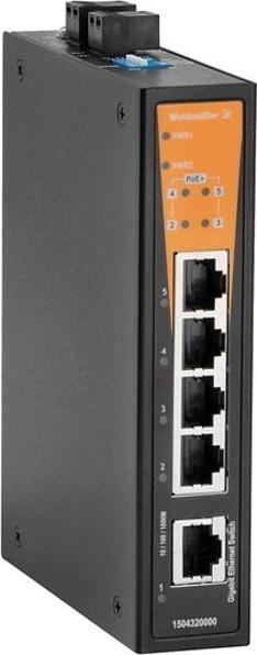 Weidmüller IE-SW-BL05T-1GT-4GTPOE, Aluminium, IP30, -40 - 75 °C, -40 - 85 °C, 29 mm, 105 mm