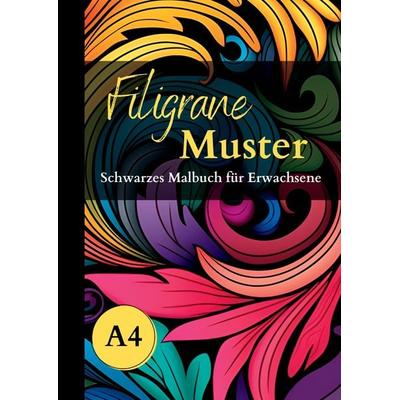 Schwarzes Malbuch für Erwachsene „Filigrane Muster“, Taschenbuch von Lucy´s Schwarze Malbücher, Tredition, 978-3-347-96239-2
