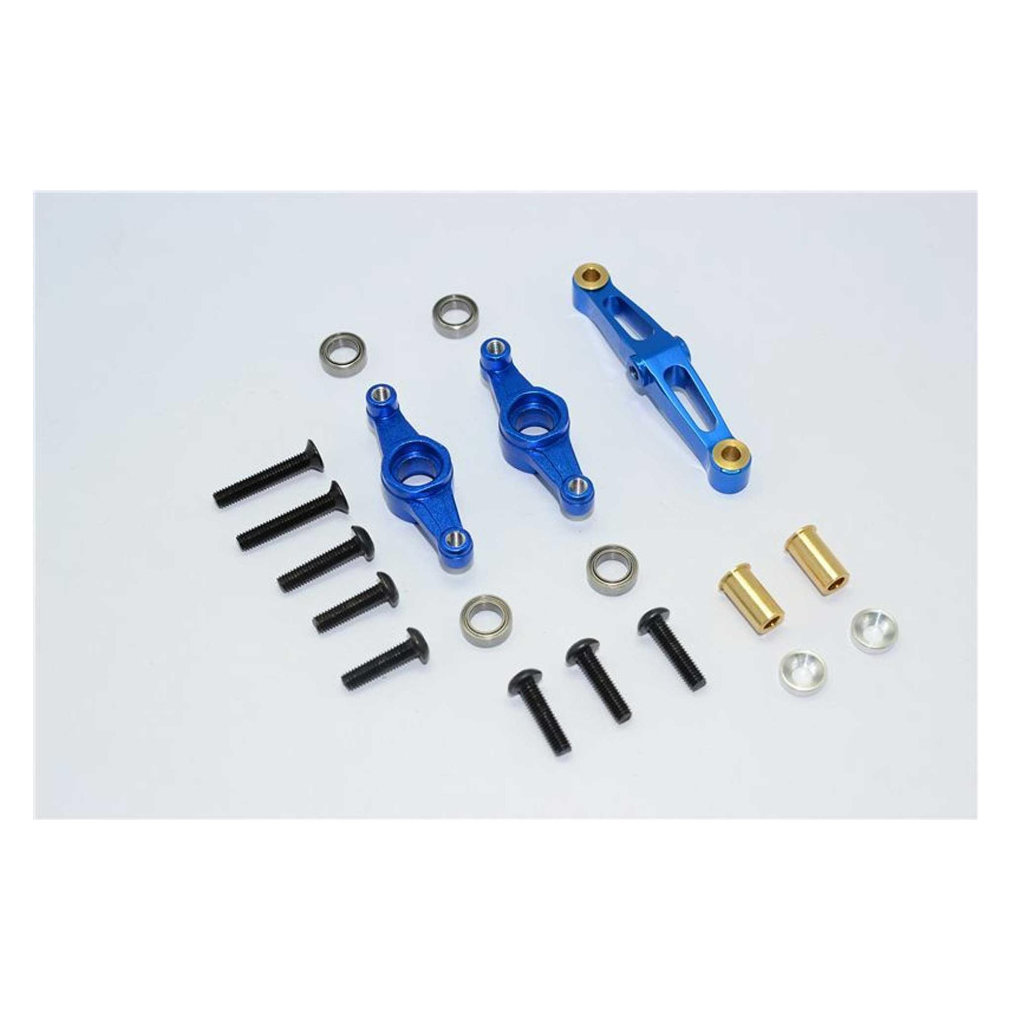 GPM aluminium lenkungs-set mit kugellager blau tamiya tt02 (GPMTT2048BB)