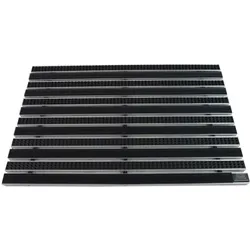 Emco Eingangsmatte DIPLOMAT 22mm   75x50cm   Gummi Schwarz + Bürsten Schwarz