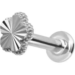 14 Karat Gold Labret mit Innengewinde BLUME