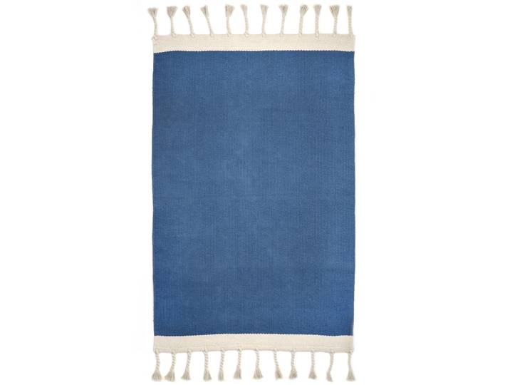 Teppich Dorentina blue Einfarbig Baumwolle 100 x 150 cm - Teppich