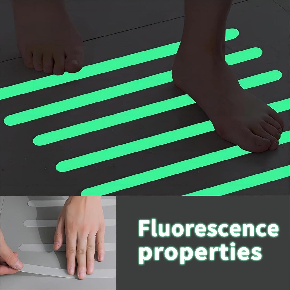 Thijox Set van 24 Antislipstrips voor Badkuip en Douche, Wit of Zwart