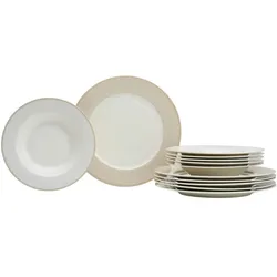 Ritzenhoff & Breker Tafelservice  12-teilig  GEO ¦ beige ¦ Porzellan