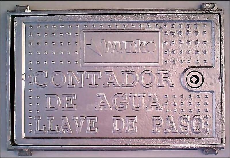 Wurko Tapa Registro Contador Para Fontanería Y Gas Gris Talla Única Unisex