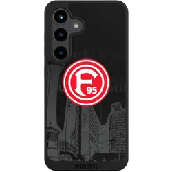 Nivocase Handyhülle für Samsung Galaxy S24 Hülle NIVOpure Case Schwarz Fortuna Düsseldorf Logo Offizielles (Samsung Galaxy S24), Smartphone Hülle, Schwarz