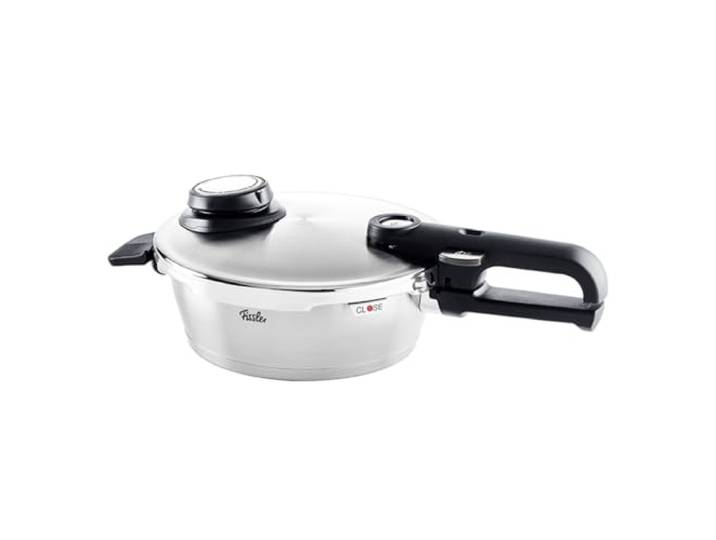 Fissler Vitavit Premium Schnellbratpfanne (4,5 L, Ø 22 cm), Premium Edelstahl, 4 Garstufen inkl. Dampfgarstufe, Cookstar Boden, Induktion, Made in Germany