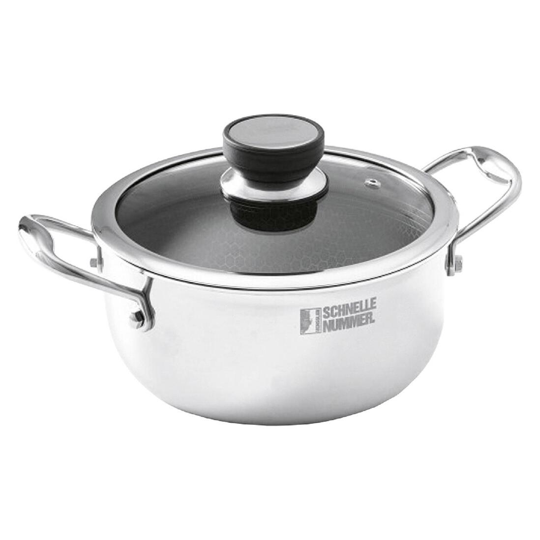 Henssler HSN Kochtopf ES 2,8l 20cm (Kochtopf, Aluminium, Edelstahl) (Henssler)