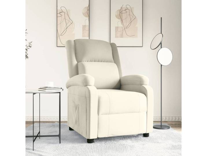 vidaXL Relaxsessel, Relaxsessel Creme Samt