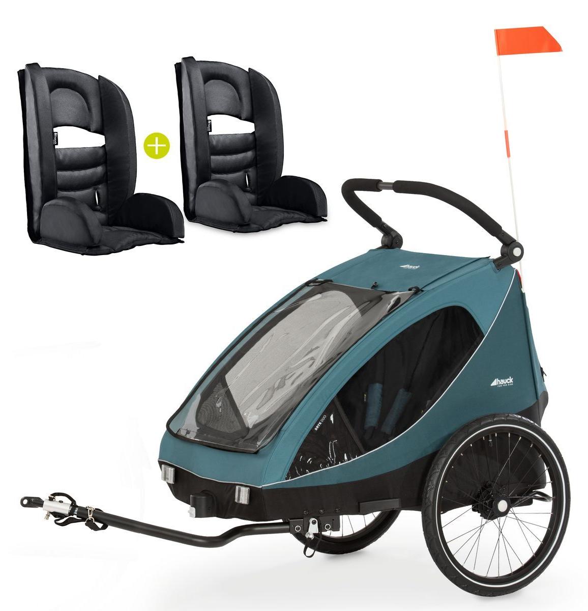Hauck 2in1 Fahrradanhänger Sparset Dryk Duo