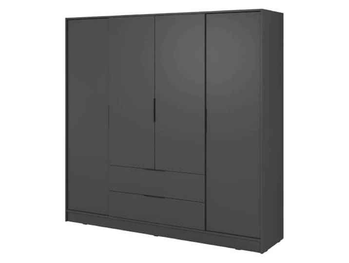 Schlafzimmer Schrank Drehtürenschrank Kleiderschrank 206 cm in graphit
