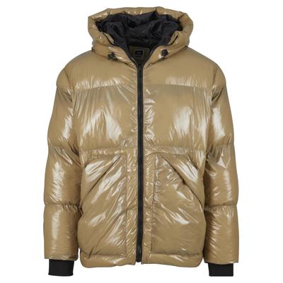 Winterjacke DEF "DEF Herren DEF Shiny Pufferjacket", Herren, Gr. XL, beige, 100% Polyester, unifarben, normal, ohne Ausschnitt, Jacken Winterjacke