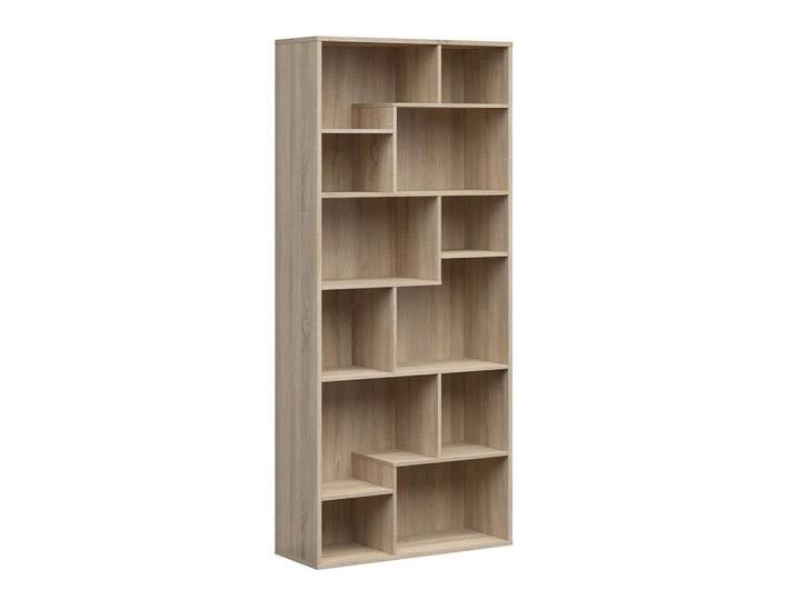 Petits-meubles Bücherregal Edwin Holz, Hellbraun, Holzwerkstoff, 87.5x197x33.5 cm, Wohnzimmer, Regal, Bücherregale
