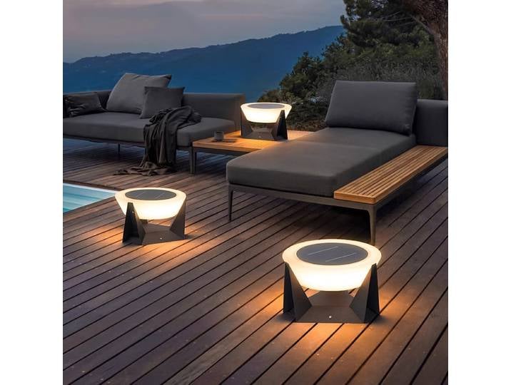 Lampes Solaires à LED pour l'Extérieur, Éclairage de Jardin, Colonne, Poteau, Étanche, Clôture, Porte, Capuchon, Lanterne, Décoration