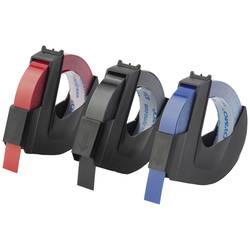 DYMO 3D 3er Set Kunststoff Bandfarbe: Blau-Rot, Blau-Schwarz Schriftfarbe: Weiß 9 mm 3 m S0847750
