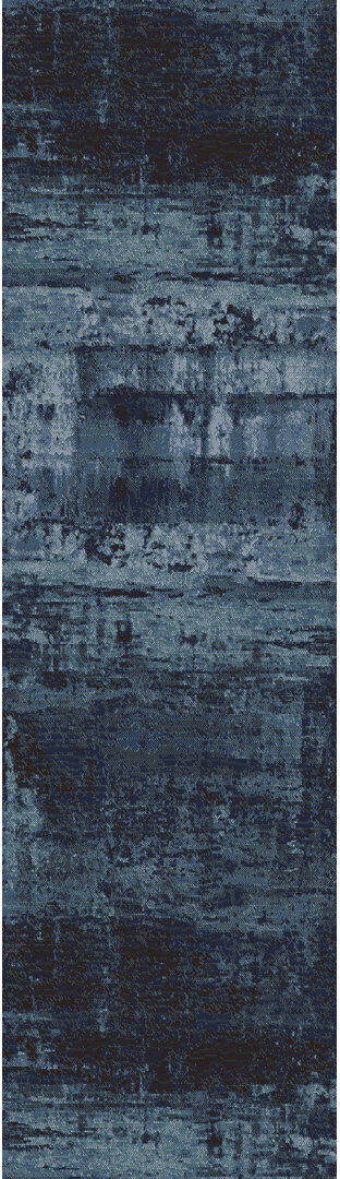 Trent Austin Design Aaliyah Abstract Area Rug Navy Blue Runner 67 x 230cm