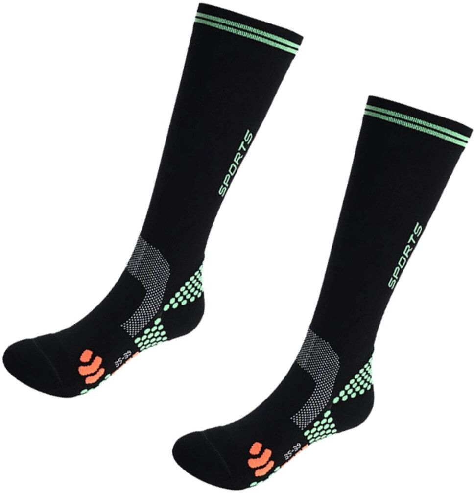 INF Wadenlange Laufsocken – feuchtigkeitsableitend, Anti-Rutsch Kompressionssocken mit gepolsterter Stoßabsorption, M