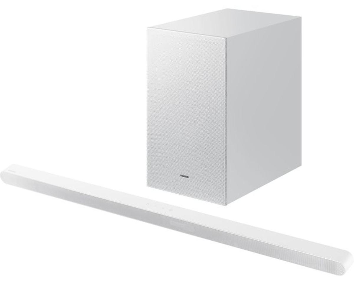 Samsung HW-S711D, 3.1 Kanäle, Dolby Digital Plus, Dolby TrueHD, Adaptiv, Game Pro, Nacht, Standard, Surround Sound Erweiterung, Kabellos, Weiß, AAC, AIFF, ALAC, FLAC, MP3, OGG, WAV