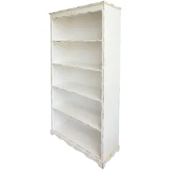 Chic Antique Regal mit 5 Böden und Dekor, Höhe 200, Länge 106, Breite 39 cm