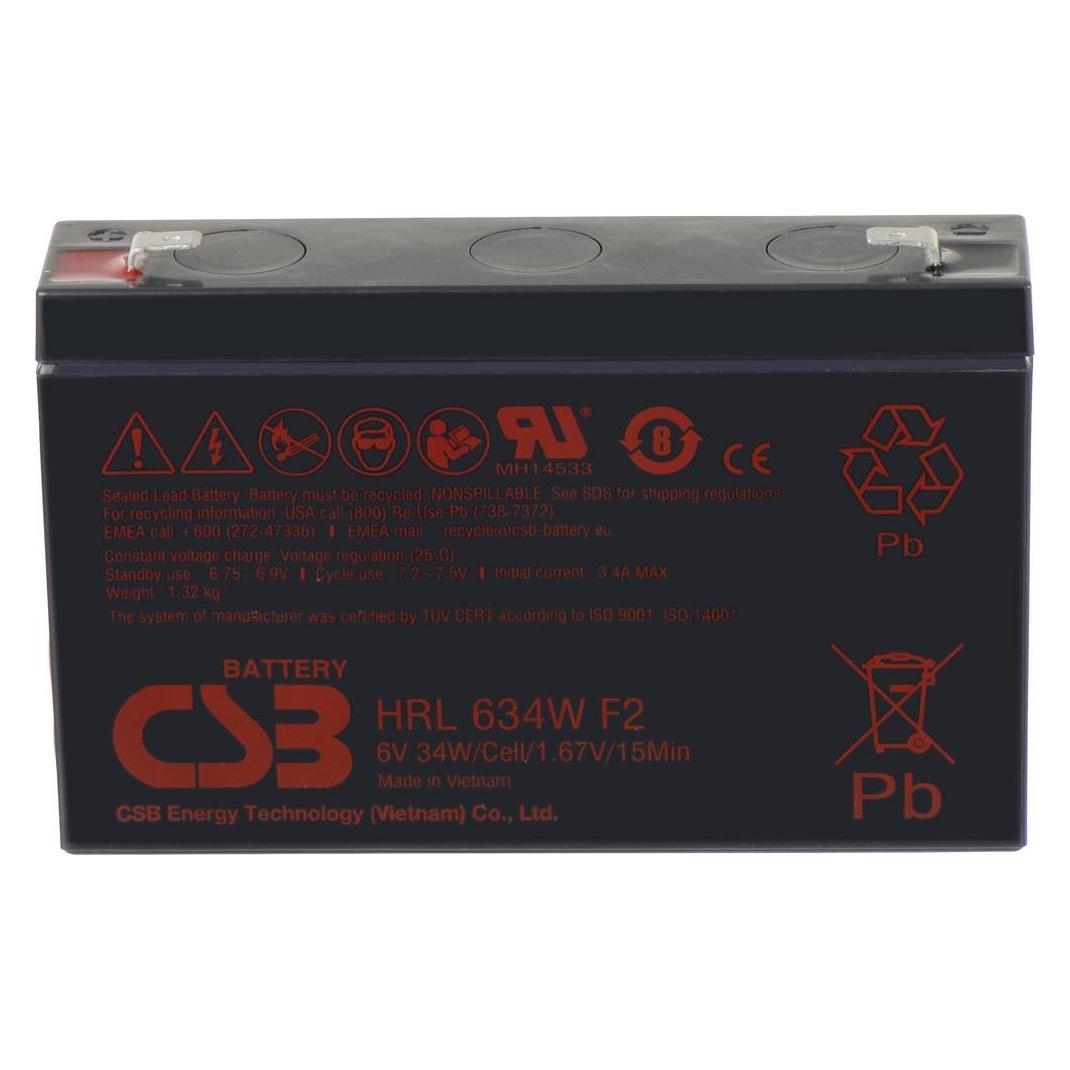 CSB Battery BleiAkku HRL 634W (5700 mAh, 6 V) (HRL634W)