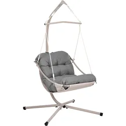 HÄNGESESSEL mit Gestell Metall Grau Alghero