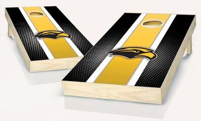 Skip's Garage Southern Miss Golden Eagles Stripe Outdoor Cornhole Board Set