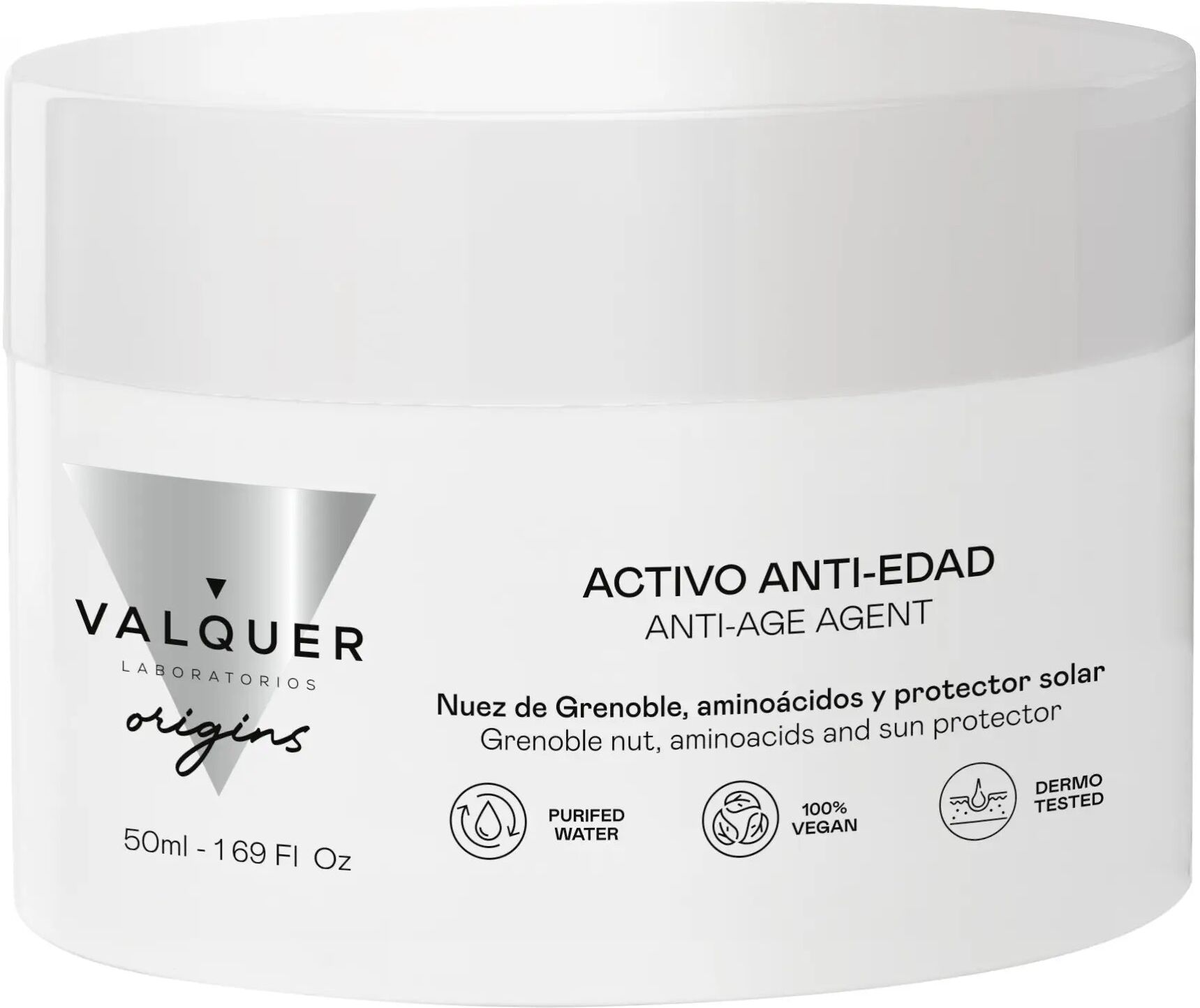 Valquer Origins Activo Facial Anti-Edad – Protección, Firmeza y Nutrición con Nuez de Grenoble
