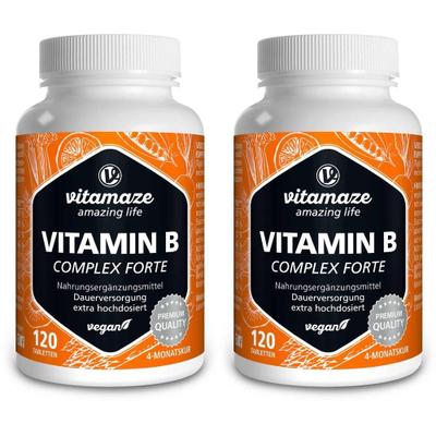 Vitamin B Complex extra hochdosiert vegan Tabl. 2x 2x120 St Tabletten