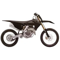 Racetech, Motorrad Zubehör, (RTECH) KUNSTSTOFF-SET MIT TELESKOPSCHUTZ FÜR TRIUMPH TF 250 X '24–'26, TF 450 RC '25–'26 SCHWARZ